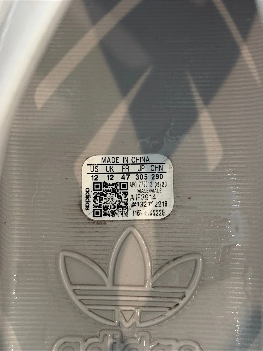 adidas Men's Light Gray Slip-On Foam Clog Sandals